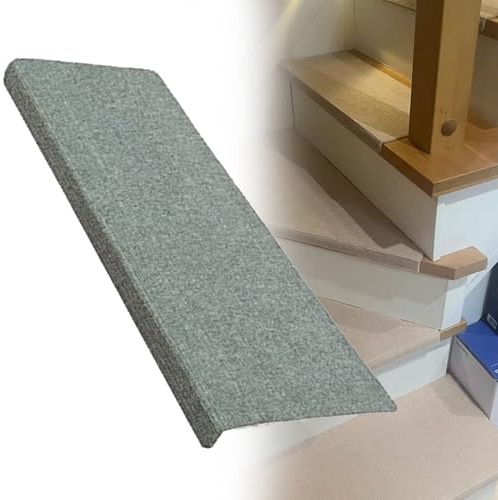 GFLPSQIA Stair treads Cubiertas para Escalones De Nariz Redondeada para Escaleras De Madera, Juego De Peldaños De Escalera De Alfombra Suave con Punta Redondeada(10 PCS,L 60cm x W 22cm)