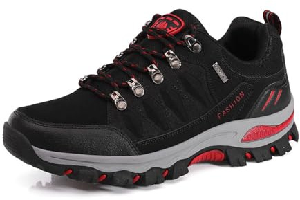VLOOKST Hiking Boots Mens Outdoor Non-Slip Lace-up Walking Trekking Shoes Sneaker for Climbing Backpacking Camping