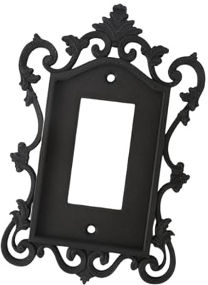 predolo Placa embellecedora para interruptor de luz, enchufe, estilo rústico, retro, resistente, fácil de instalar, para decoración de dormitorio, Style C