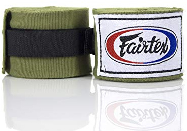 Fairtex Fasce da Boxe HW2: Comfort e Stile per Ogni Combattente! Proteggi Polsi e Nocche con Eleganza, Disponibili in Diverse Lunghezze e Colori(Verde oliva-180)
