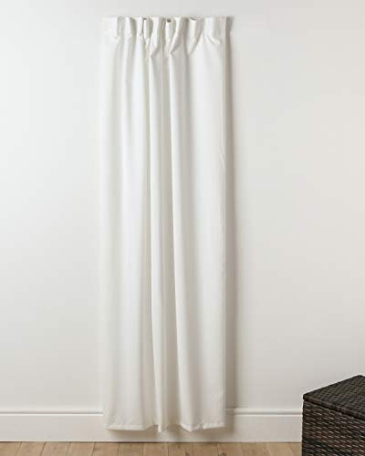 Caravan Door Curtain Fully Lined - 3 pencil pleat Plain 100% Polyester fabric (Cream, 44 Width x 78 Single Door Curtain)