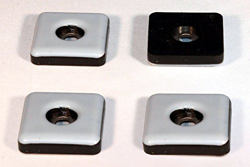 Laflon, 32 feltrini in teflon, 25 x 25 mm, spessore 5 mm, con vite da 3,5 x 20 mm, con rivestimento in PTFE, ideali per sedie