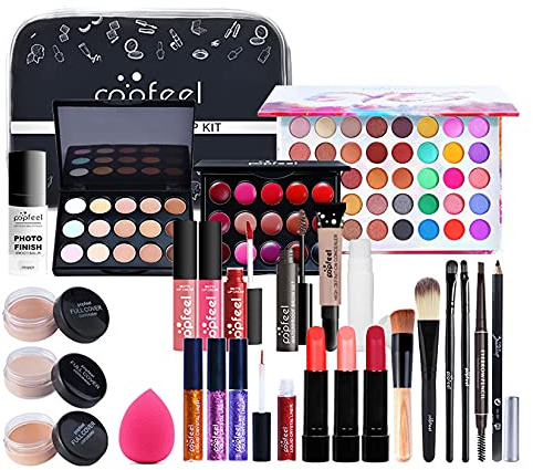 Professional Trucchi Donna Offerta, MKNZOME Set Trucchi Make Up Completo Kit Makeup Regalo di Natale e Compleanno Palette Ombretti Professionali Rossetti Make-up Fondotinta Correttore