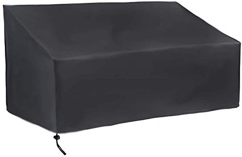 Protection Housse pour Banc,Housses de Bancs de Jardin Places, Bâche Banc de Jardin Imperméable Oxford 210D Couverture Anti-UV Antipoussière Protection pour Banc de Jardin Canapé Exterieur (2 sièges)