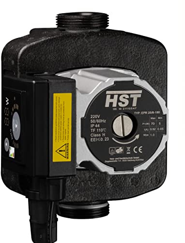 HST | Hocheffiziente Heizungspumpe | Umwälzpumpe | HST EPR 25-8/180 mm | ohne PWM | Förderhöhe 8 Meter