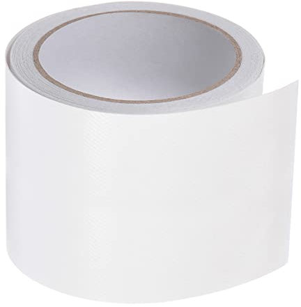 sourcing map Tarpaulin Repair Tape, 3.15 x14.6ft Universal Waterproof Awning Cloth Repair Tape for Crafts Home Improvement Outdoor Tent, White