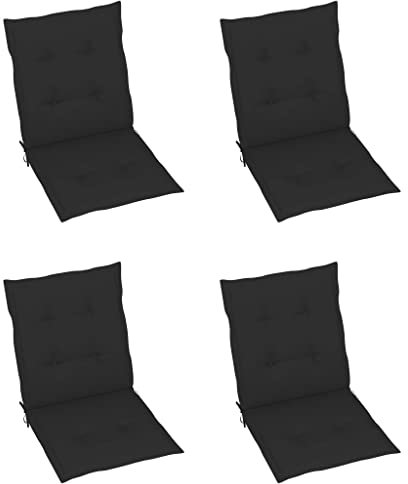 INLIFE Gartenstuhlauflagen 4 STK. Schwarz 100x50x3 cm,1.99kg,47561