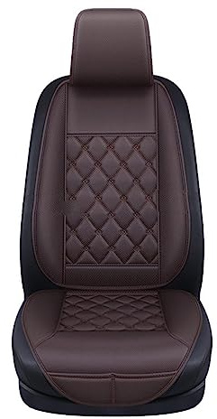 vehículo automotriz Funda protectora de asiento de coche de cuero impermeable Universal, alfombrilla protectora de cojín de asiento de coche transpirable con respaldo delantero。 ( Color : marrón , Siz