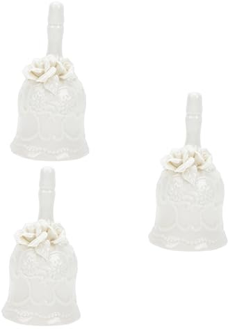 Campanello di chiamata creativo, 3 pezzi campanello for cena in ceramica for decorazioni for la tavola da ufficio, tavolo da scrivania, campanelli a mano in porcellana for campanello for chiamate manu