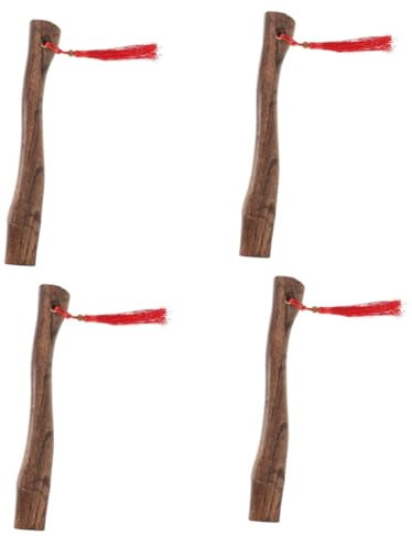 Gadpiparty 4 Stück Axtstiel aus massivem Holz Beil Werkzeug Camping -Zubehör Holzstiel für Axtholzgriff draussen Karbonisiertes Holz Axtstiel aus Holz Axtgriff Faustkeil hölzern