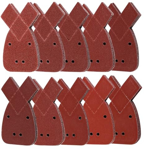 80Pcs 16 Dimensioni Mouse Dettaglio Levigatrice Fogli Carta vetrata Con 2 Punte Per Black And Decker Dettaglio Levigatrice Accessorio Nero E Dischi abrasivi