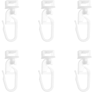 LT Easiyl Gardinenhaken aus Kunststoff, 34 mm, kompatibel mit Swift Wohnmobil, Wohnwagen, Wohnmobil, Vorhangschiene, Gleithaken, Weiß, 40 Stück, LTHP_832W | Kompatibel mit Swift Wohnmobil, Wohnwagen, Wohnmobil, Vorhangschienen-Gleithaken, Kunststoff
