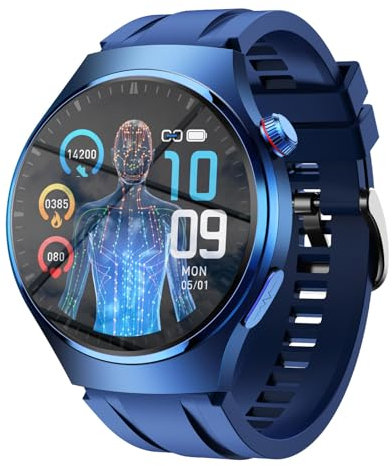QESTO Kmccd Inteligente Hombre Mujer, 1.4 pulgadas Smartwatch con Llamadas Bluetooth, Smart Watch Monitor de Sueño, Múltiples Modos Deportivos Impermeable IP67 Pulsera Actividad para Android iOS,