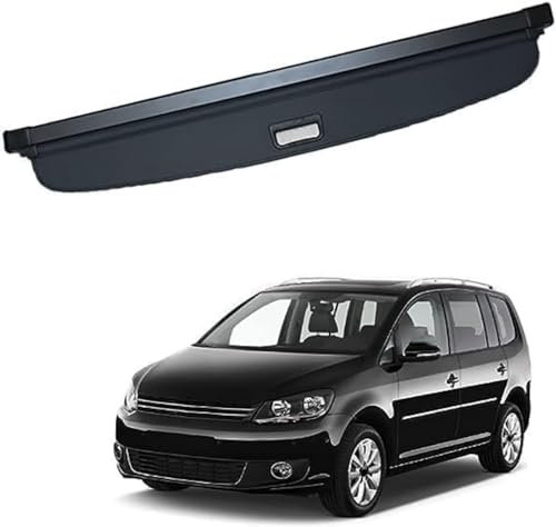 YPJHMXQXQ Einziehbar Kofferraumabdeckung Laderaumabdeckung Cargo Cover Rollo für VW Touran 2006 2007 2008 2009 2010 2011 2012 2013 2014 2015, Shielding Security Trennwand Aufbewahrung Schutz ZubehöR