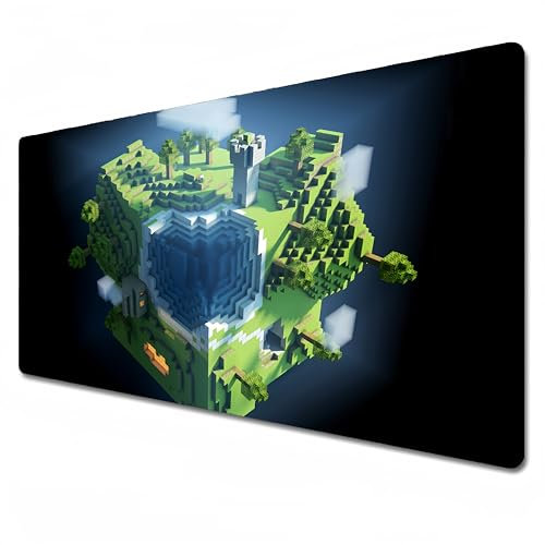 Minecraf Tappetino Per Mouse, Gaming Mouse Pad Large|XXL Tappetino per mouse 900x400 | Tappetino da scrivania per ufficio, impermeabile, antiscivolo (89,9 x 40 x 0,3 cm)