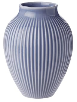 Knabstrup Vase, H 12,5 cm geriffelt, Lavendel