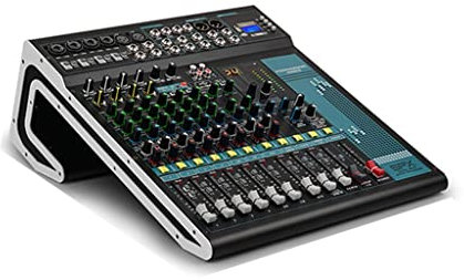 UHJKLA Mezclador de Audio Digital Profesional Amplificado de 12 Canales DSP 24 DSP