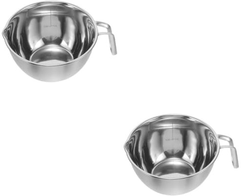 Ipetboom 2piezas Inoxidable Para Derretir Chocolate y Recipiente Para Doméstico Para Baño María y Fabricación De