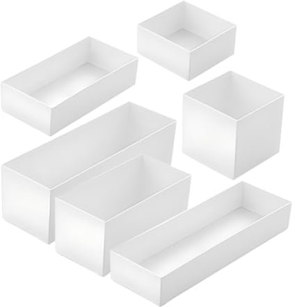 VALICLUD 6Pièces Boîte De Rangement Pour Couverts Organisateur Argenterie Rangement De Cuisine Empilable Porte Argenterie Pour Classification