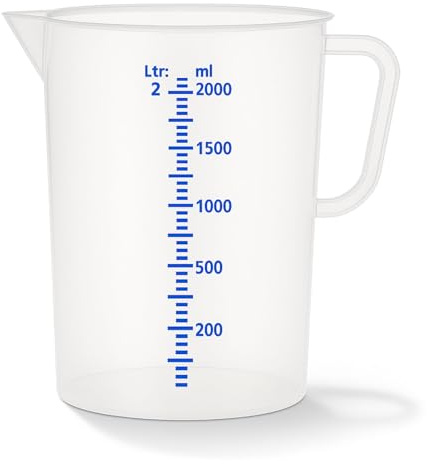 Weedness Grow Medidor 2000 ml en plástico - Cultivar Fertilizante dosificación pequeño cóctel Bar Cocina Ayuda a la dosificación