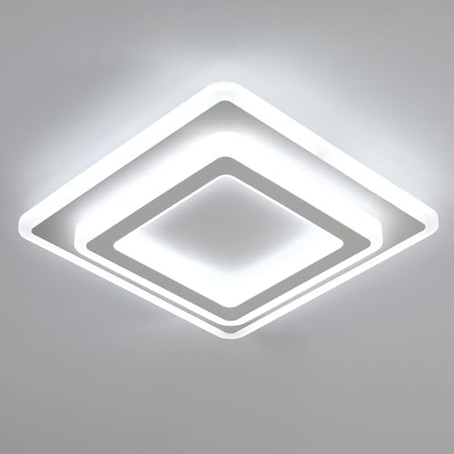 Toolight LED Ceiling Light, 44W 4950LM Modern Square White Acrylic Ceiling Lamp, LED Ceiling Lighting Fixture for Living Room Bedroom Corridor Kitchen Office Hallway, Cool White 6500K