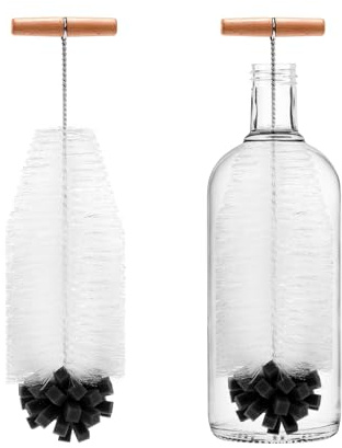 Spazzola per bottiglie 32 cm, spazzola per la pulizia senza graffi, spazzola per bottiglie diametro 9 cm, Scovolino per Borraccia Senza Graffi per Rimuovere Lo Sporco Testardo