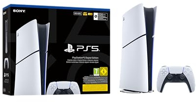 Playstation Sony, 5 Édition Numérique, PS5 avec 1 Manette Sans Fil DualSense, Couleur : Blanche