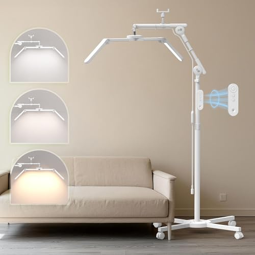 STASUN halvmåne golvlampa-vit