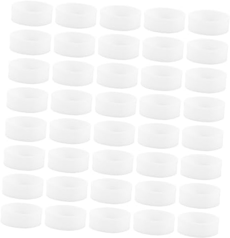 NUOBESTY 500 Piezas Unidades de Bridas de Silicona Elásticas para Cables Anillos Reutilizables para Organización y Sujeción de Cables de Diseño Flexible y Duradero Color Blanco