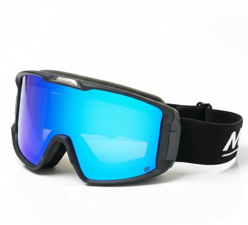 Msport Maschera da Sci e Snowboard REVO HD Vision – Antiappannamento, Protezione UV400, Compatibile con Occhiali da Vista - Blu
