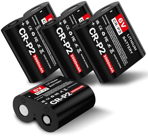 4Pack CR-P2 batteries 6V 2000 mAh lithium battery for 223A, CR-P2, EL223AP and DL223A Ideal for dispenser systems, cameras, flash units, motion detectors