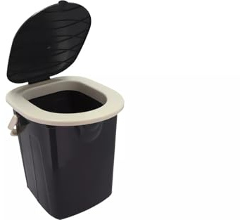 Berger Seau WC 22 L Portable avec Poignée pour Camping et Voyage | Seau WC compact de 22 L, robuste et facile à nettoyer, avec poignée de transport, idéal pour camping, voyage et urgences.