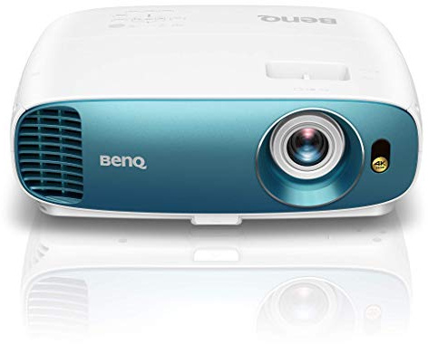 BenQ TK800 True 4K UHD HDR Home Entertainment Projector, DLP, 3000 Lumens, Football Mode, White/Blue