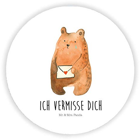Mr. & Mrs. Panda Magnet Bär Vermissen - Geschenk, für kühlschrank, Freundin, zettelhalter, Fotos, Freund, Kühlschrankmagnet, Reise, pinnwand, Teddy, Unglücklich Verliebt, Liebeskummer, Verreist