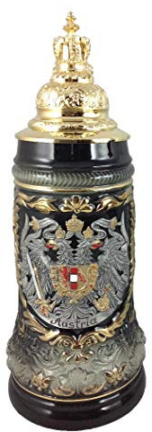 Zöller & Born Bierkrug Austria Wappenreliefseidel Seidel 0,5 Liter Bierseidel