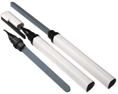 Erlinda Bob Triangolo Keramik Nagelfeile 19cm Feine & Grobe Seite Hohlboden Nagelreiniger für Maniküre und Pediküre