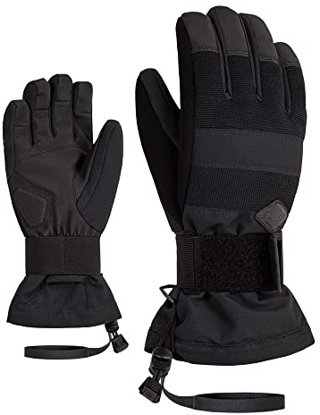 Ziener MANU snowboardhandskar/vintersport | vattentäta, andas; skydd, svart, L