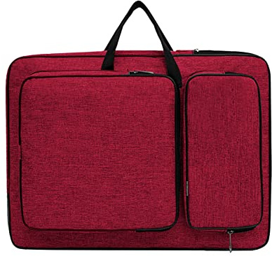 SIQITECHUK Funda tipo cartera para artistas, tamaño A3, bolsa portátil para tablero de dibujo, impermeable, mochila de arte, pintura, bocetos, organizador de almacenamiento, bolsa grande con correa
