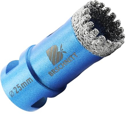 Diamant Fliesenbohrer 25mm - BRSCHNITT M14 Diamantbohrer Lochsäge für Fliesen Porzellan Keramik Marmor Granit Bohrungen, für Winkelschleifer