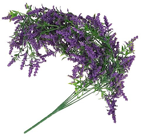 Alipis Künstlicher Lavendel Plastikblume Hängeblume Simulationsblume Wandbehangdekor Für Wohnzimmer Haus Garten Violett