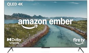 Amazon Ember QLED-Serie mit Fire TV (neueste Generation), 65-Zoll Smart TV in 4K Ultra HD, HDR10+, Dolby Vision, Dolby Audio, Quad-Core-Prozessor, Sprachsteuerung mit Alexa