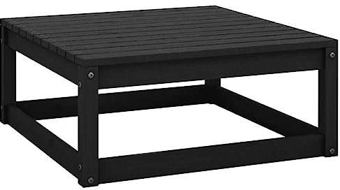 HETFTJN Dining Lounge Outdoor Gartenlounge Mini Sofa Balkon Sofa - Garten-Fußhocker mit Kissen Schwarz Kiefer Massivholz für Schwimmbad Speisesaal Garten Terrasse
