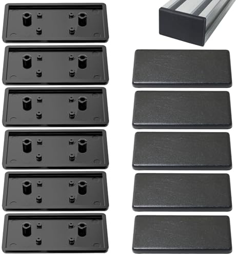 Endkappen Schwarz für Aluprofil Serie 4590, Aluminium Profil Abdeckkappen Profilabdeckkappe, Abdeckkappen Schutzkappen Kunststoff (10er Pack)
