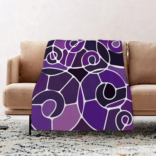 EOMKSE Fleece Blanket Sofa Throw - Versatile Blanket Fluffy Soft Throw for Bed and Couch Throw,abstract stained-glass mosaic background,39x51in