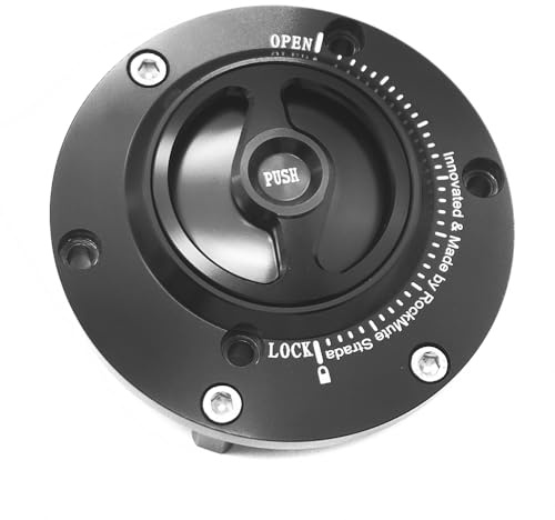 Keyless Tankdeckel für Triumph Daytona 675 R 595 955i Trident 660 Tiger 800 850 900 1200 Explorer Sport Motorrad Gasabdeckung Schnellspanner Ersatz (schwarz)