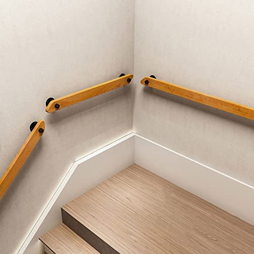 Rutschfester Haltegriff aus Holz für Treppen, Wandhalterung, unterstützt Zuhause, Kindergarten, Innenbereich, Villa, Dachboden, ältere Menschen, 5,8 m