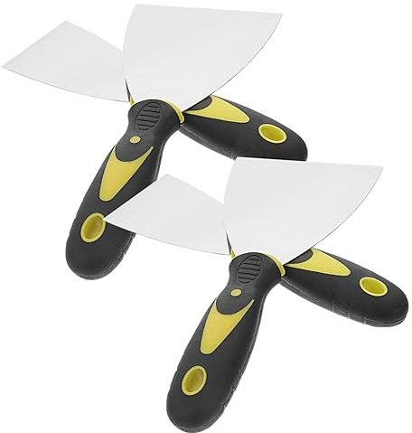 Homoyoyo 4pezzi Spatola in Acciaio Inox Raschietti Per Cartongesso Spatole Per Muro Utensili Raschietto Per Vernice e Intonaco