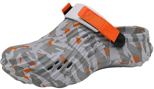 FRTUBOP Zoccoli da uomo – Scarpe da giardino antiscivolo e impermeabili – Pantofole da giardino leggere e traspiranti per lavoro, spiaggia e doccia