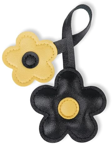 Fmeida Floral Bag Charms - Leather Flower Handbag Decor for Women, Cute Purse Backpack Charm, Luggage Tag