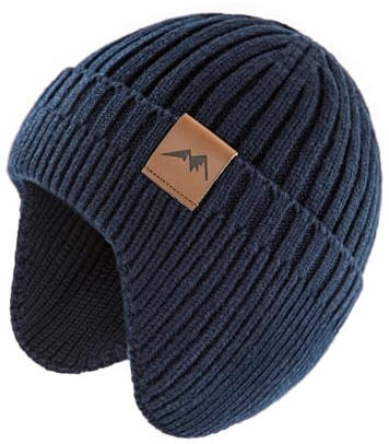SEYUFN Mädchen Mütze Jungen Baby Wintermütze Kinder Babymütze Winter Strickmütze Junge Dinosaurier Beanie Kinder Warm (DE/NL/SE/PL, Alter, 6 Monate, 24 Monate, A-Marineblau)